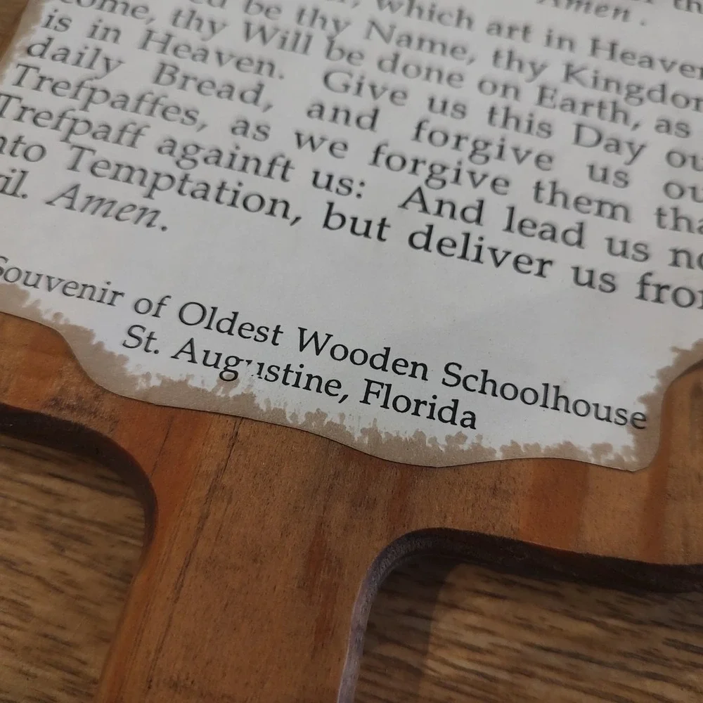 Kingdom Come‎ Prayer Wood Cutting Board Souvenir Schoolhouse St Augustine